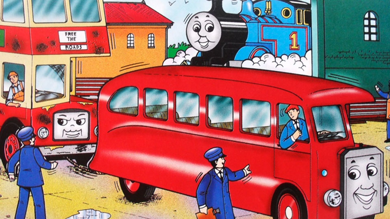 Illustration for article titled Thomas The Tank Engine Is Destroying All Cartoon Vehicles And Creeping Me The Hell Out